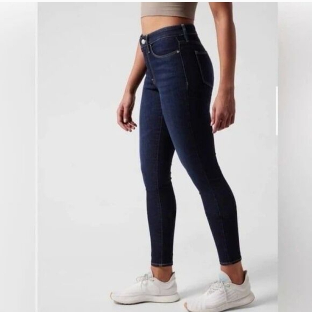 NWOT Athleta Sculptek High-Rise Dark Wash Skinny Jeans - Picture 3 of 13